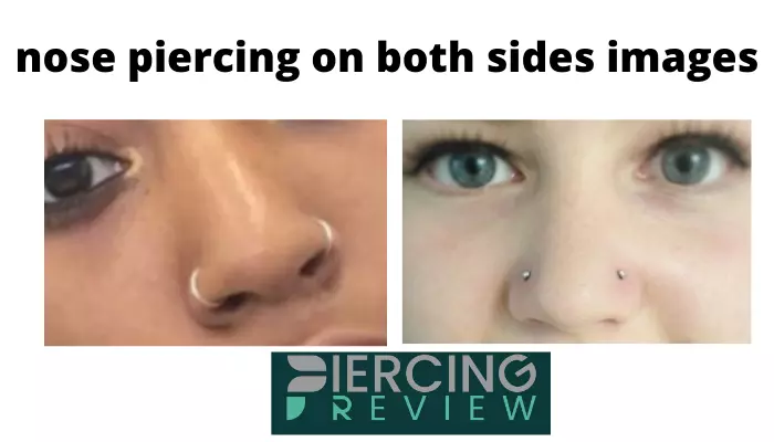 nose piercing on both sides images