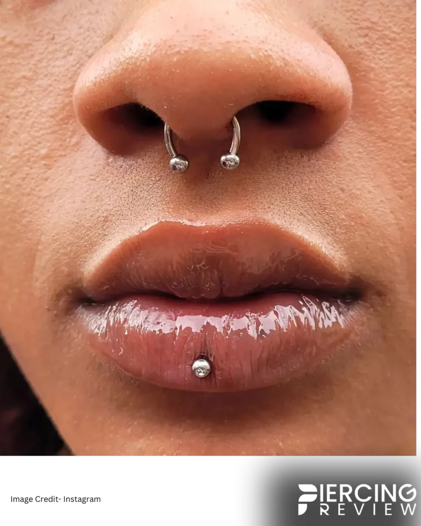 Ashley Piercing with septum piercing