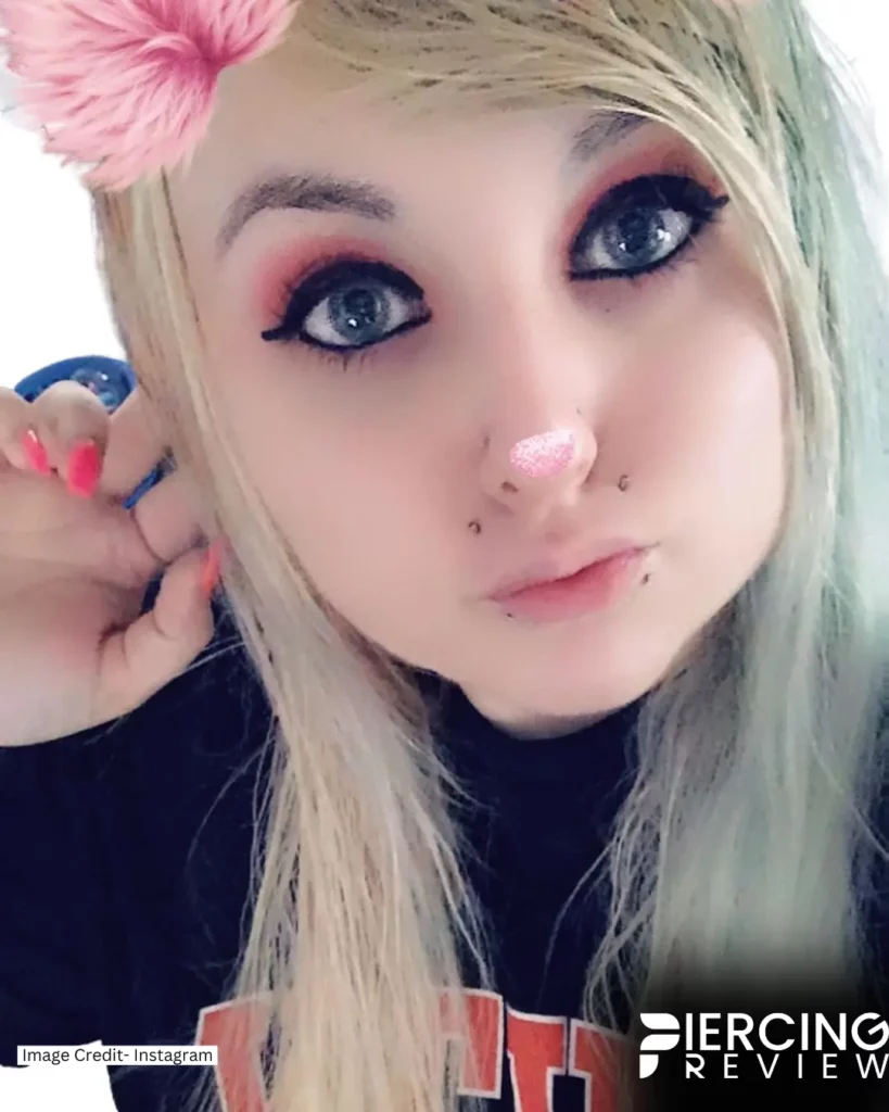 beautiful girl with -Canine Bites Piercing Ideas