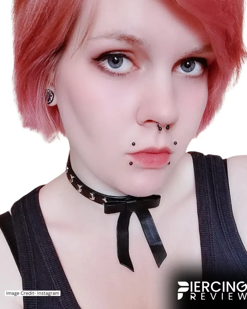 girl black studs jewelry -Canine Bites Piercing