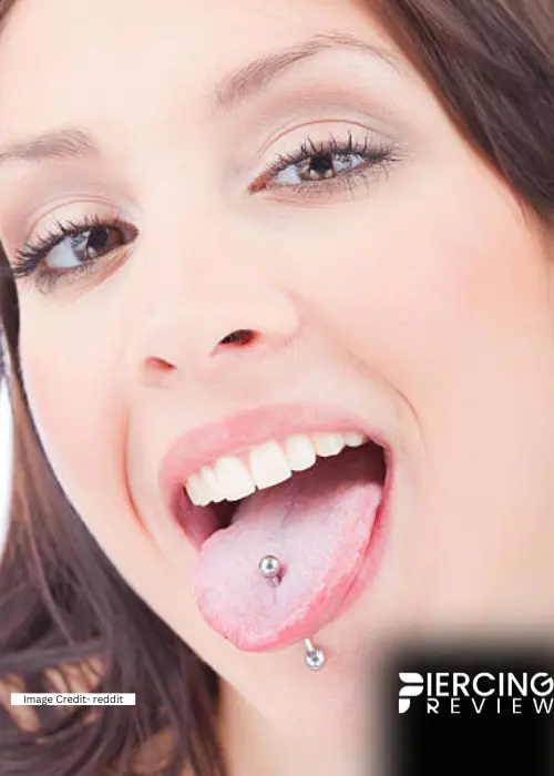 is tongue piercing nesting normal Images