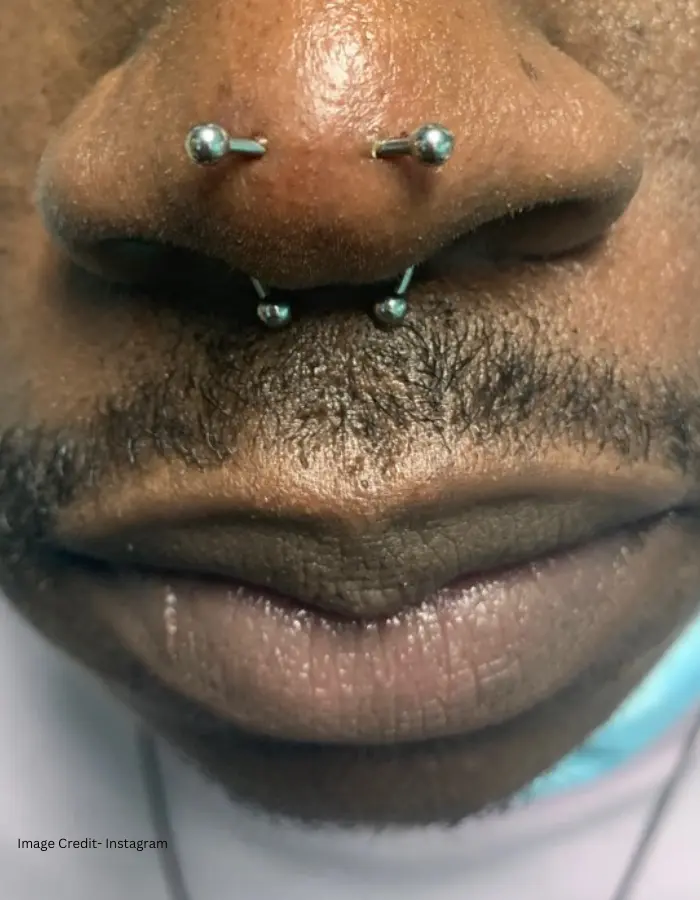 Man image with stainless steel barbell in Austin Bar Piercing