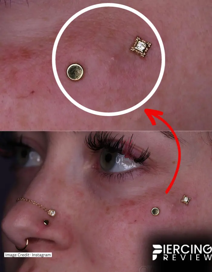 diamonds Labret Studs with gold Jewelry Anti Eyebrow Piercing girl image